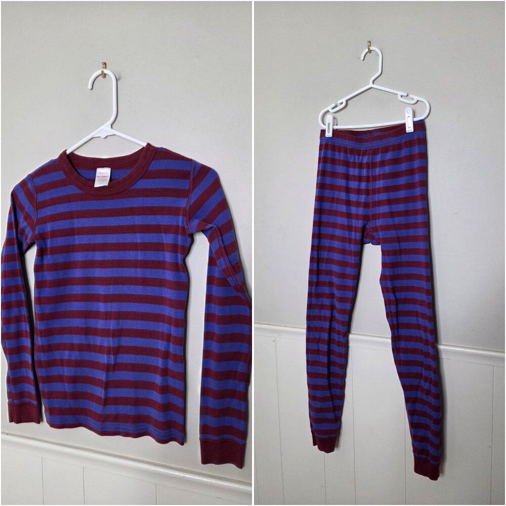 HANNA ANDERSSON Blue Purple Stripe Organic Pajamas